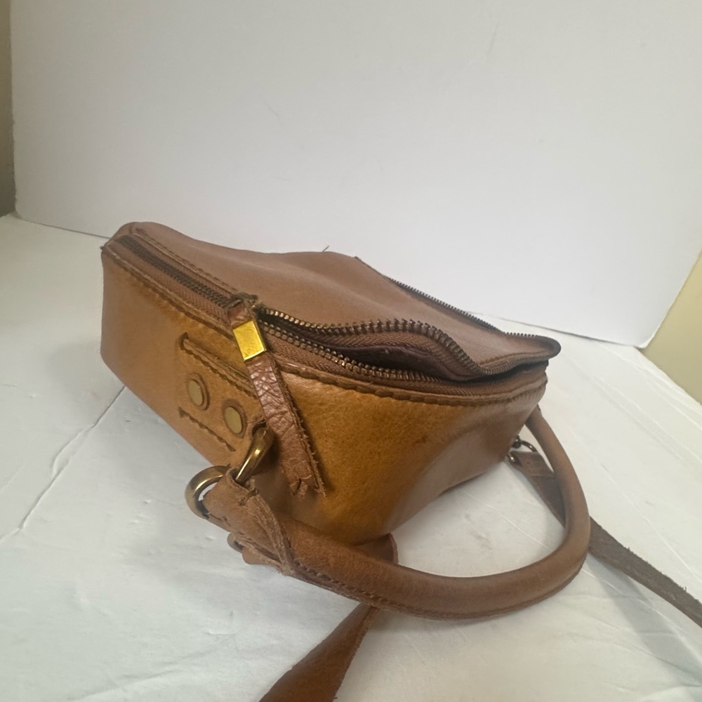 Madewell Leather Square Satchel Bag Shoulder Crossbody Zip Satchel Minimalist - Picture 11 of 16